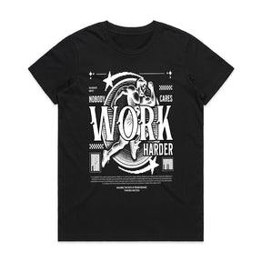 "Nobody Cares, Work Harder" Motivational Gym T-Shirt – Hustle & Grind