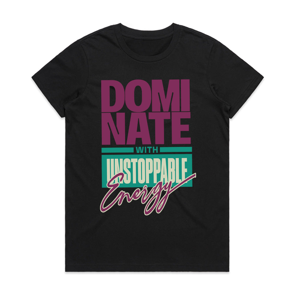 "Dominate with Unstoppable Energy" Motivational Gym T-Shirt – Power & Confidence