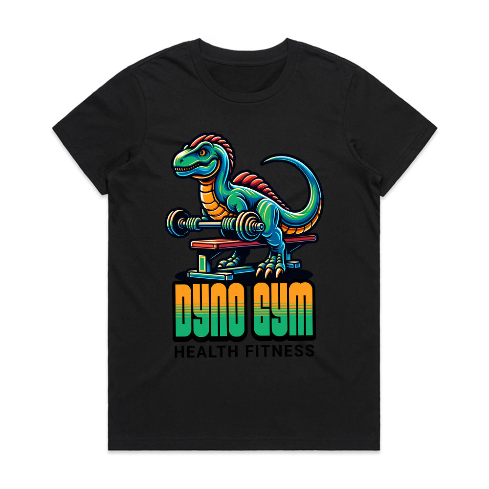 "Dyno Gym" Dinosaur Fitness T-Shirt – Fun & Motivational Workout Tee