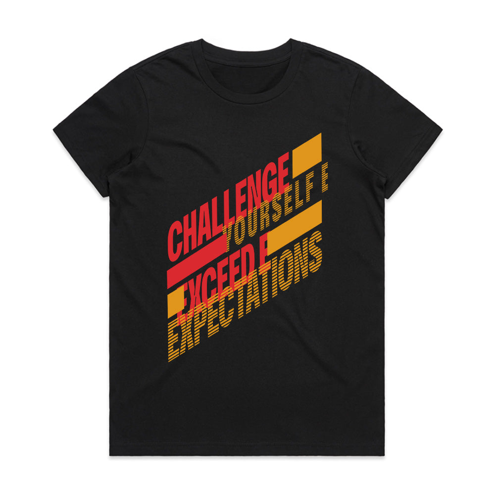 "Challenge Yourself, Exceed Expectations" Motivational Gym T-Shirt – Push Beyond Limits