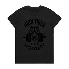 "Iron Tiger Sport Center" Gym T-Shirt – Stealth Black Power & Strength