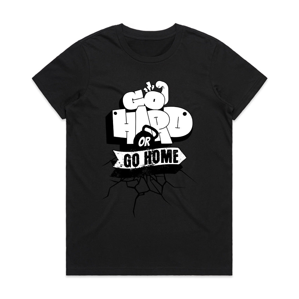 "Go Hard or Go Home" Gym Motivation T-Shirt – Bold Workout Tee