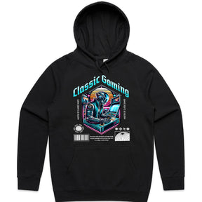 "Classic Gaming Cyberpunk T-Shirt – Futuristic Retro Arcade Design"