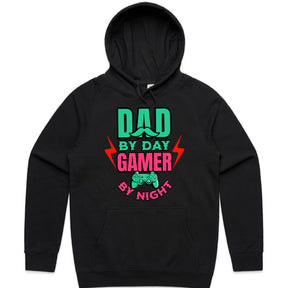 "Dad by Day, Gamer by Night – Funny Gaming T-Shirt for Gamer Dads"