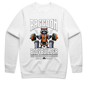 Raccoon Bodybuilder Gym Tee – Funny Fitness & Powerlifting Workout Shirt
