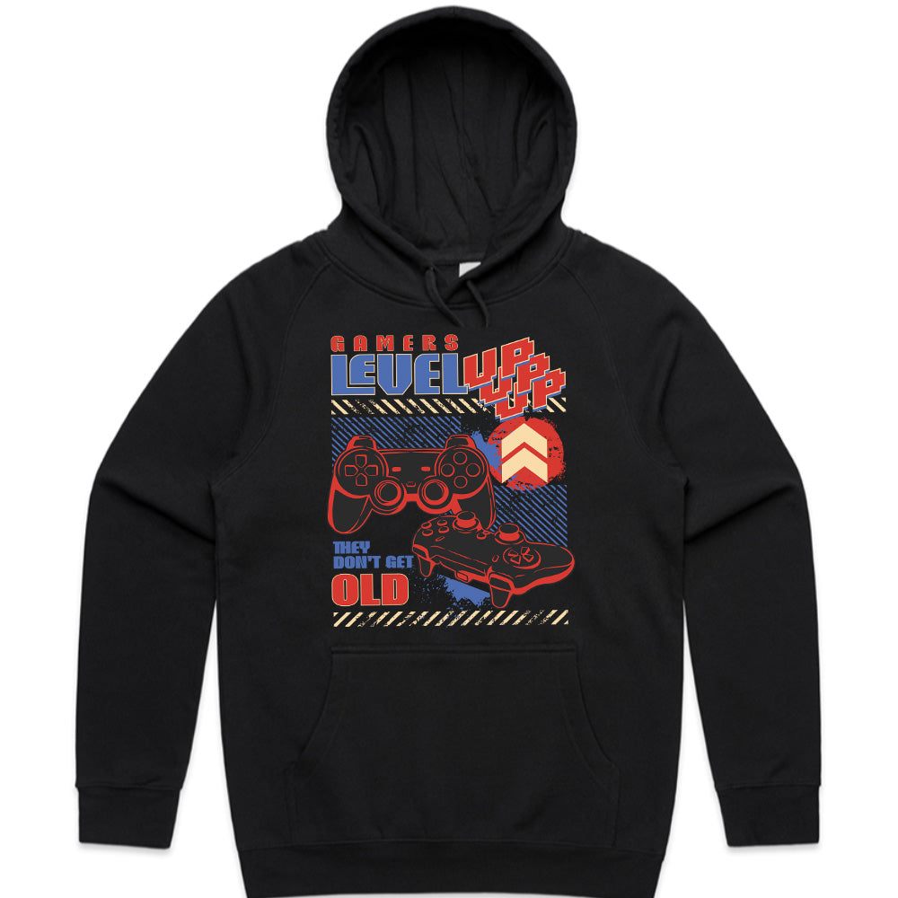 "Gamers Level Up – They Don’t Get Old" Retro Gaming Controller T-Shirt