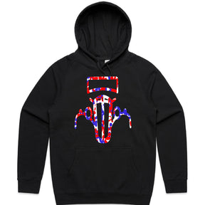 🇺🇸 Red, White & Blue Vintage Hot Rod Outline T-Shirt – Patriotic Classic Car Tee
