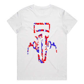 🇺🇸 Red, White & Blue Vintage Hot Rod Outline T-Shirt – Patriotic Classic Car Tee