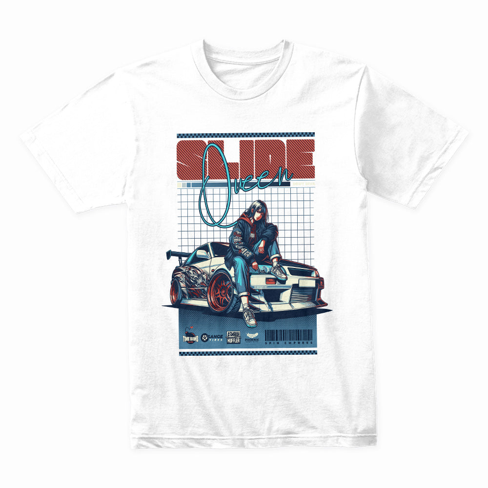 "Slide Queen" JDM Drift Diva T-Shirt – Street Racing & Style
