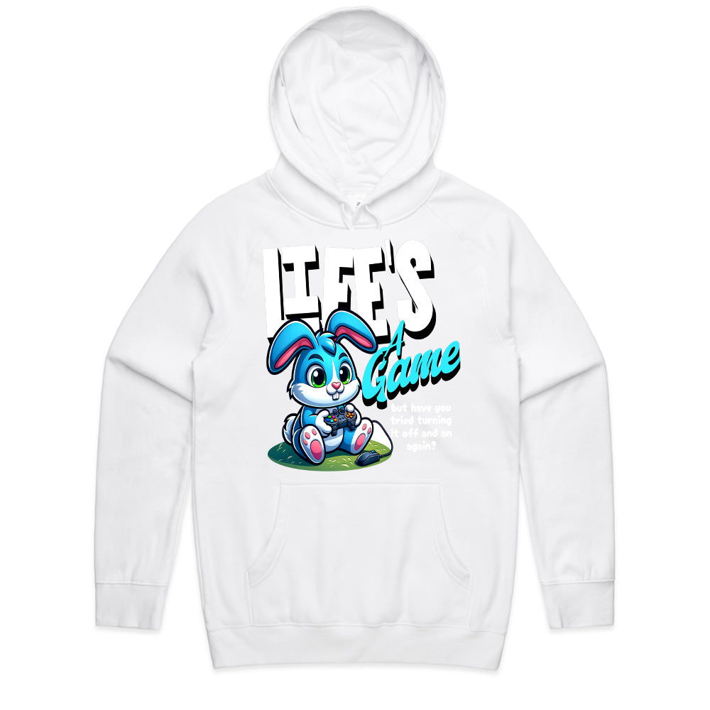 "Life’s A Game – Funny Gamer Bunny Graphic T-Shirt"