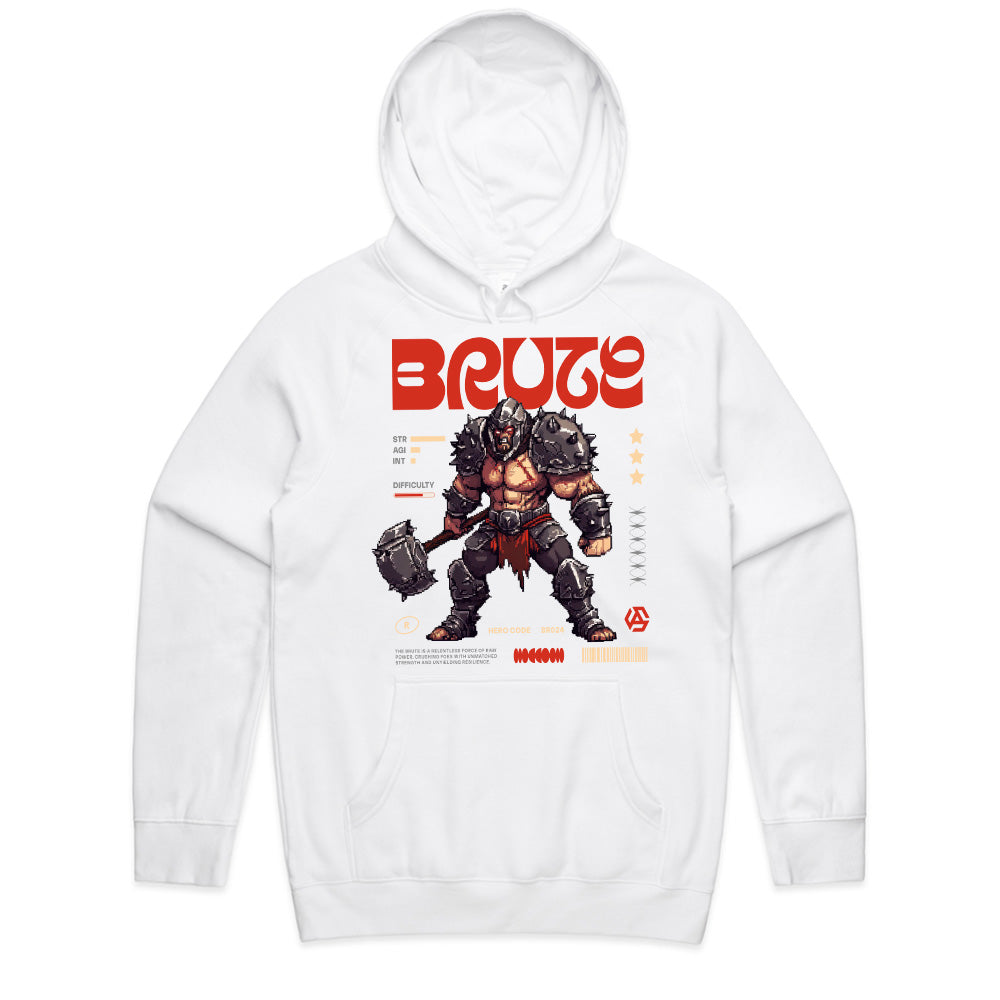 "BRUTE – Retro Pixel Warrior Gaming T-Shirt"