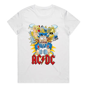 AC/DC Cartoon Chaos Graphic T-Shirt – High Voltage Rock & Roll