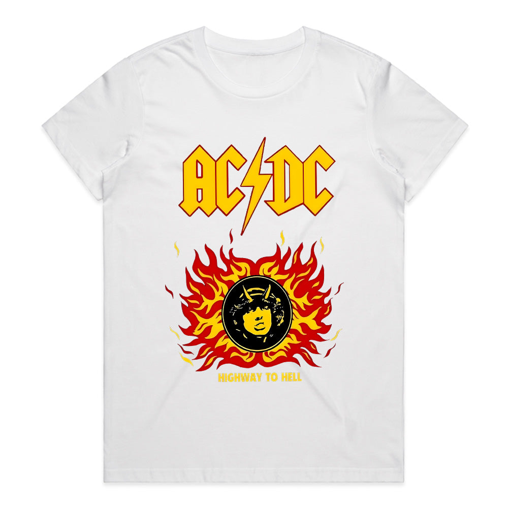 AC/DC "Highway to Hell" Fiery Tribute Graphic T-Shirt