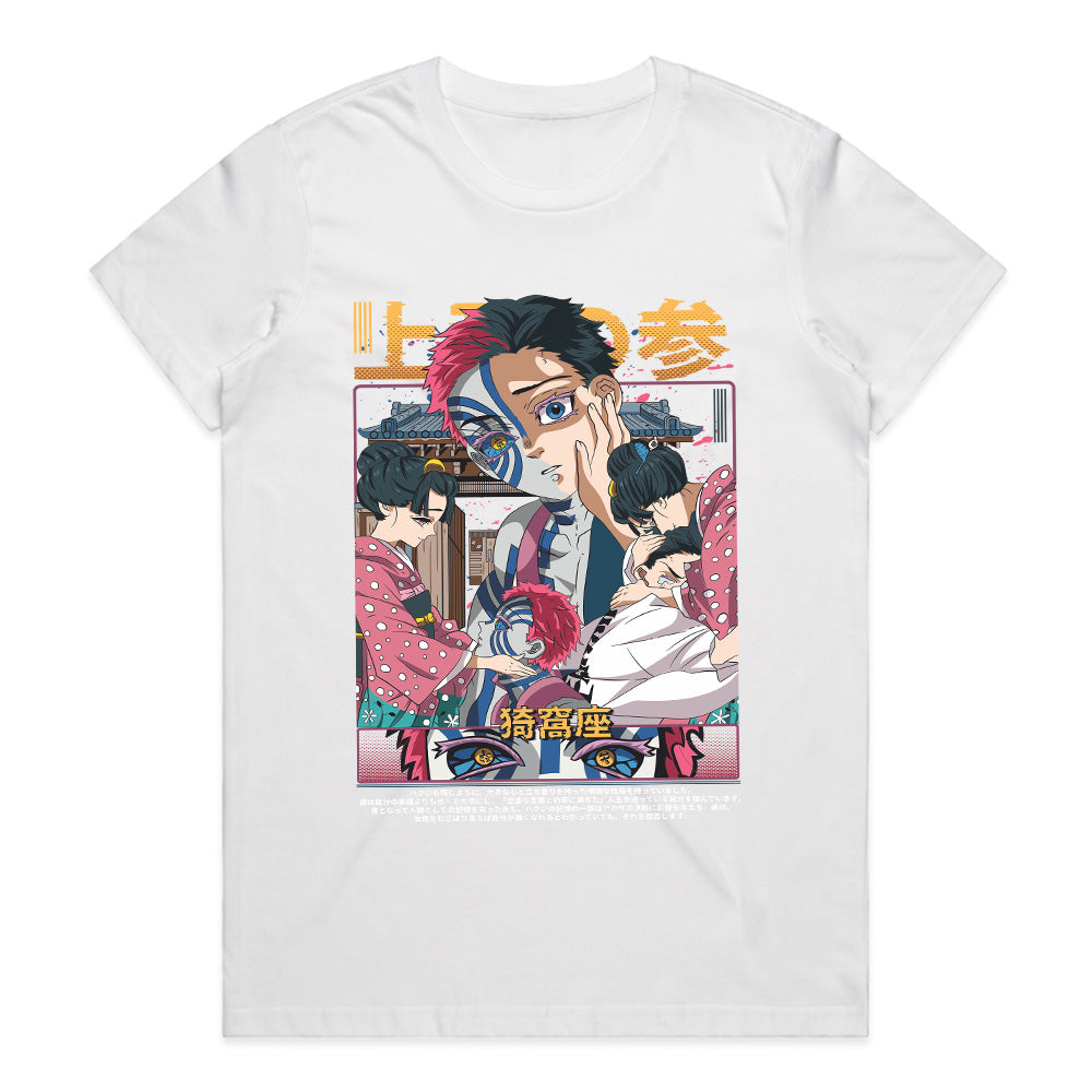 Demon Slayer Akaza T-Shirt – Stylish Upper Moon 3 Anime Graphic Tee