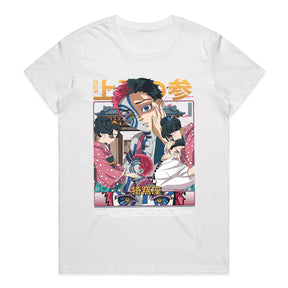 Demon Slayer Akaza T-Shirt – Stylish Upper Moon 3 Anime Graphic Tee