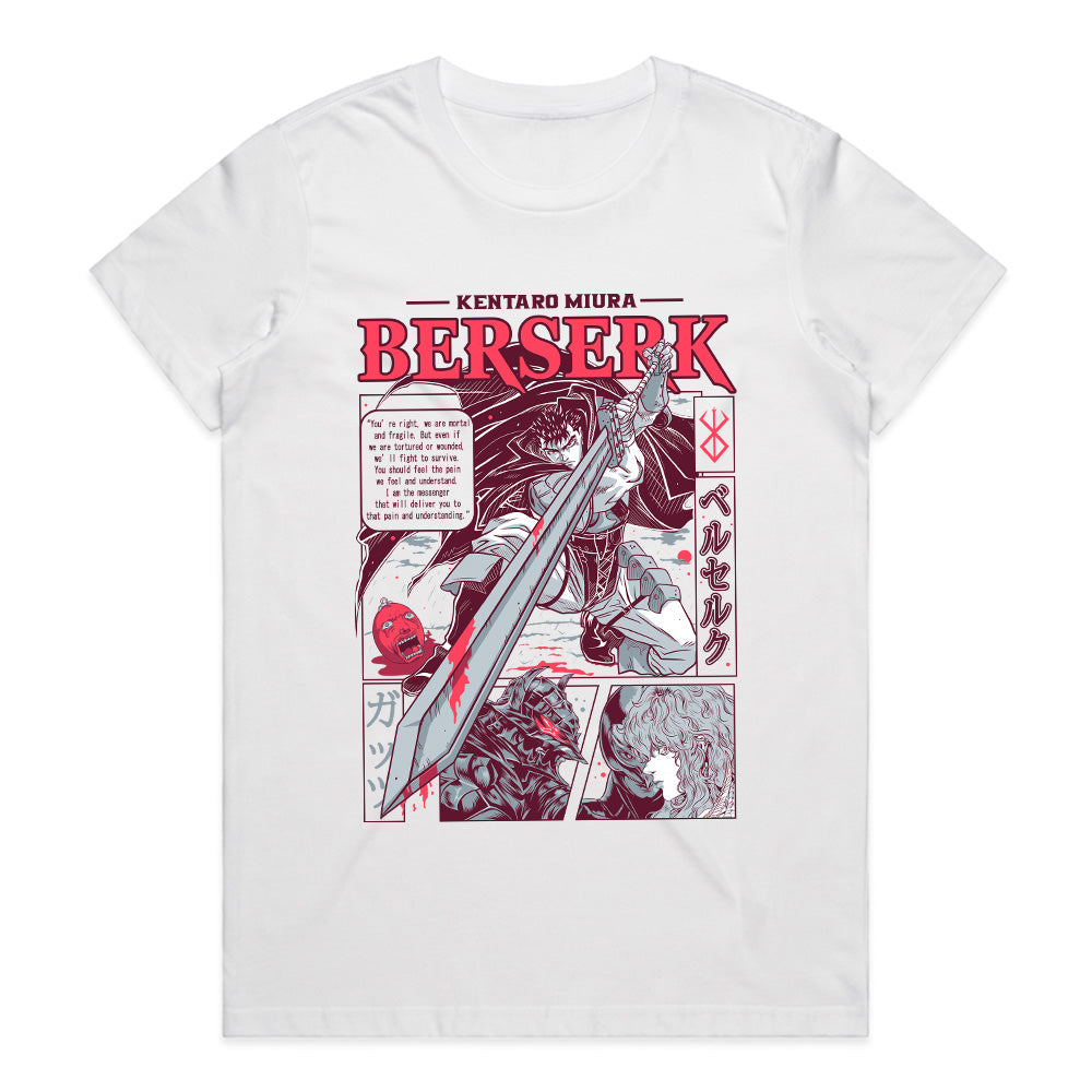 Berserk Kentaro Miura Tribute T-Shirt – Guts & The Dragonslayer Dark Fantasy Graphic Tee
