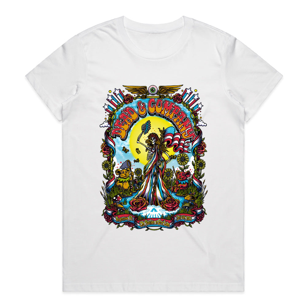 Dead & Company Psychedelic Tour T-Shirt – Vibrant Grateful Dead-Inspired Artwork
