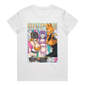 Digimon Digital Queens T-Shirt – Angewomon, Kazemon, & Renamon