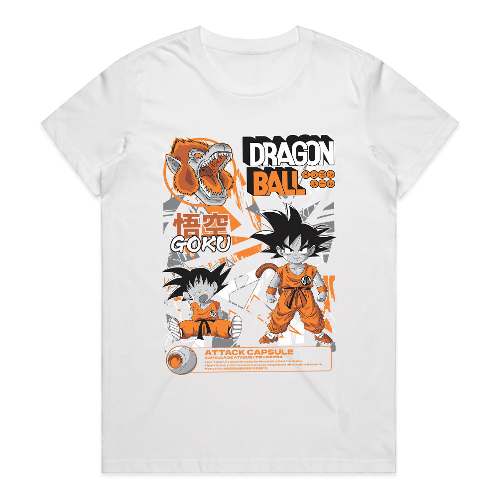 Young Goku & Great Ape Form T-Shirt – Classic Dragon Ball Retro Design