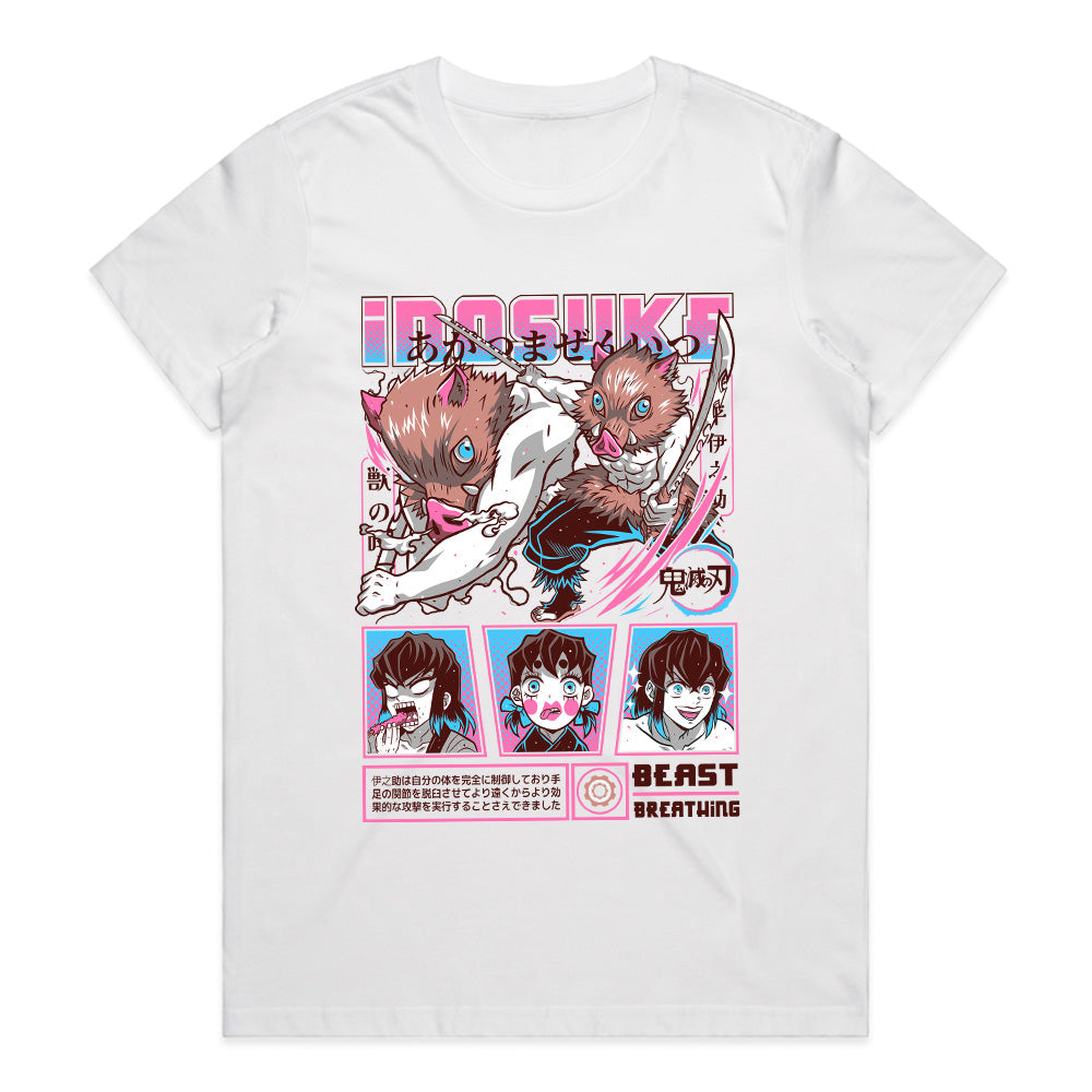 Inosuke Hashibira Beast Breathing Action T-Shirt – Demon Slayer Edition