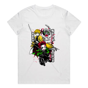 Demon Slayer Trio T-Shirt – Epic Anime Warrior Design