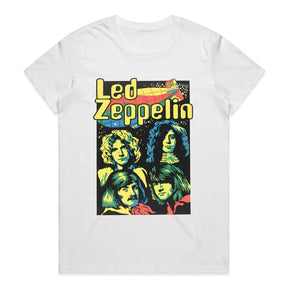 Vintage Led Zeppelin Band Portrait T-Shirt – Retro Rock Legends Design