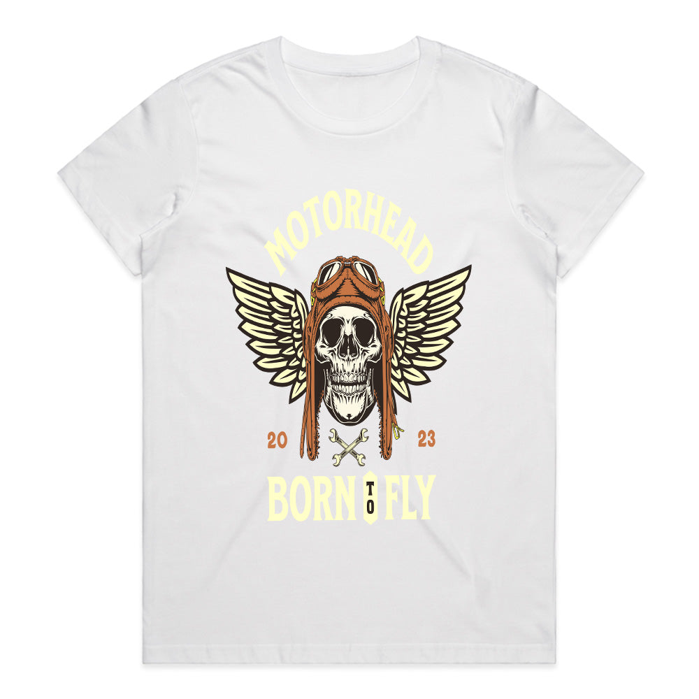 Motorhead – Born to Fly Vintage Aviator Skull T-Shirt