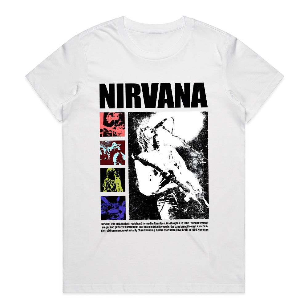 Nirvana Live Performance T-Shirt – Grunge Rock Tribute