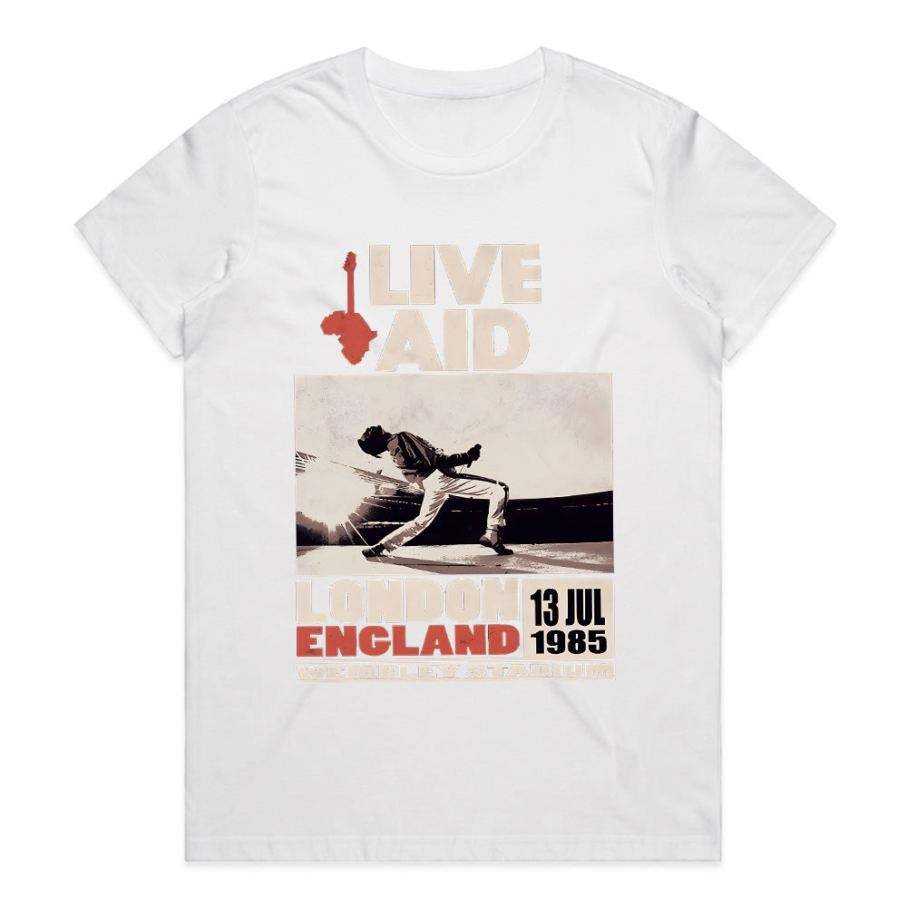 Live Aid 1985 Queen T-Shirt – Iconic Freddie Mercury Wembley Performance