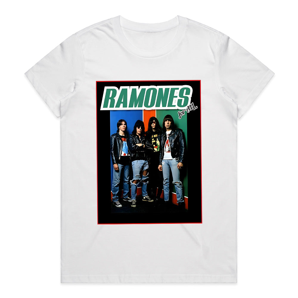 Ramones "For All" T-Shirt – Vintage Punk Rock Band Photo Tee