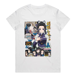 Shinobu Kocho Insect Pillar T-Shirt – Demon Slayer Manga Panel Design