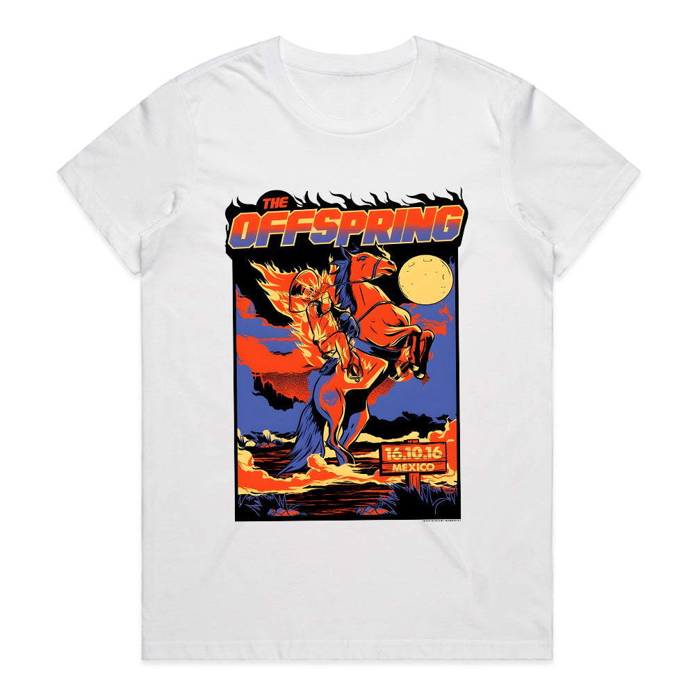 The Offspring "Flaming Rider" Mexico 2016 Concert Tour T-Shirt
