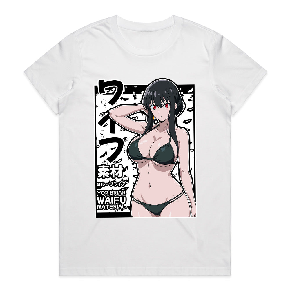Yor Briar Waifu Material T-Shirt – Spy x Family Anime Aesthetic