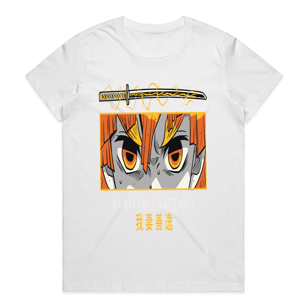 Zenitsu Agatsuma Thunder Breathing Anime T-Shirt – Bold Manga Design