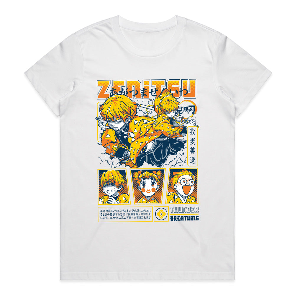 Zenitsu Agatsuma Thunder Breathing Anime Graphic T-Shirt – Dynamic Manga Design