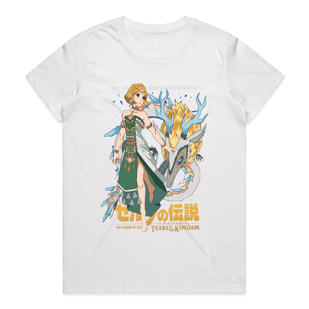Zelda & Light Dragon Tears of the Kingdom T-Shirt – Epic Fantasy Design