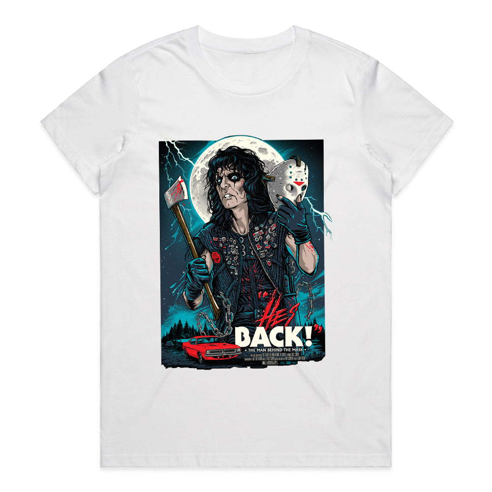 "He's Back! The Man Behind The Mask" Vintage Horror Rock T-Shirt