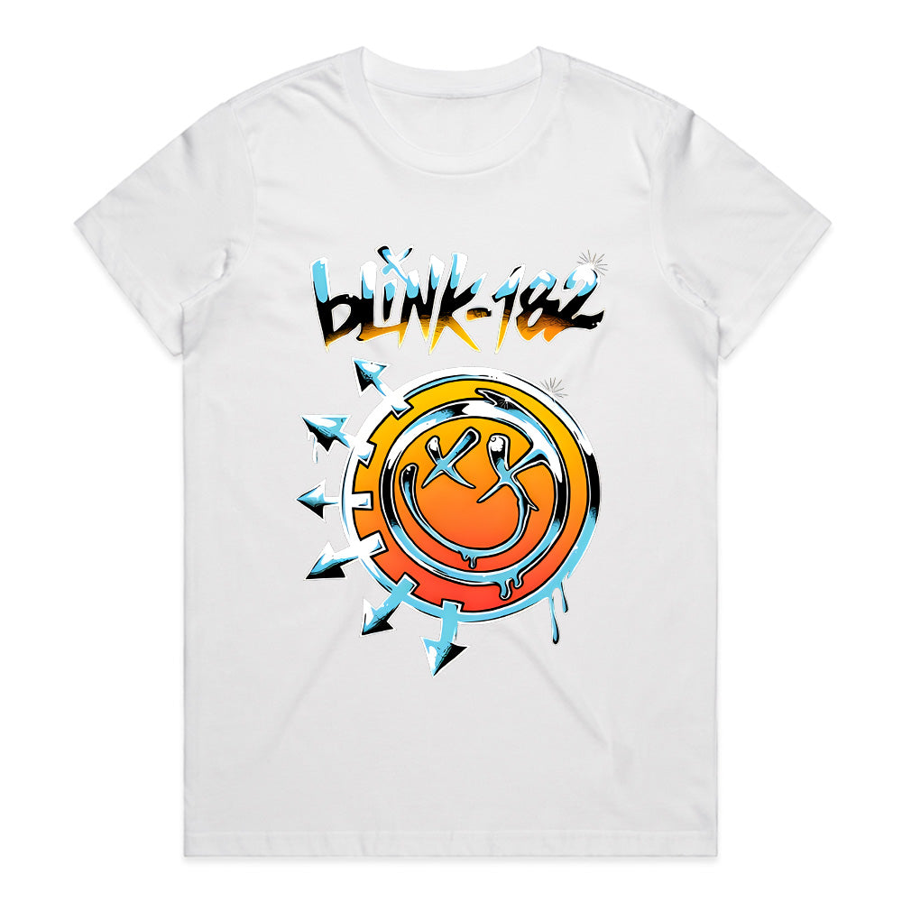 Blink-182 Retro Graffiti Style T-Shirt – Vibrant Logo Design