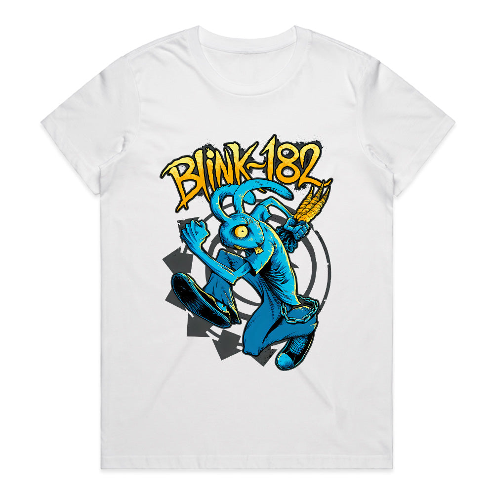 Blink-182 Punk Rock Rabbit Graphic T-Shirt – Edgy Skater Style Tee