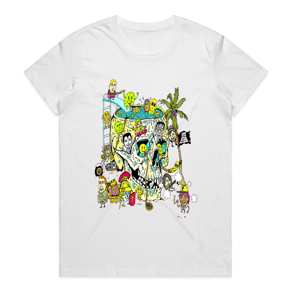Fall Out Boy "So Much (For) Stardust" Doodle Skull Graphic T-Shirt