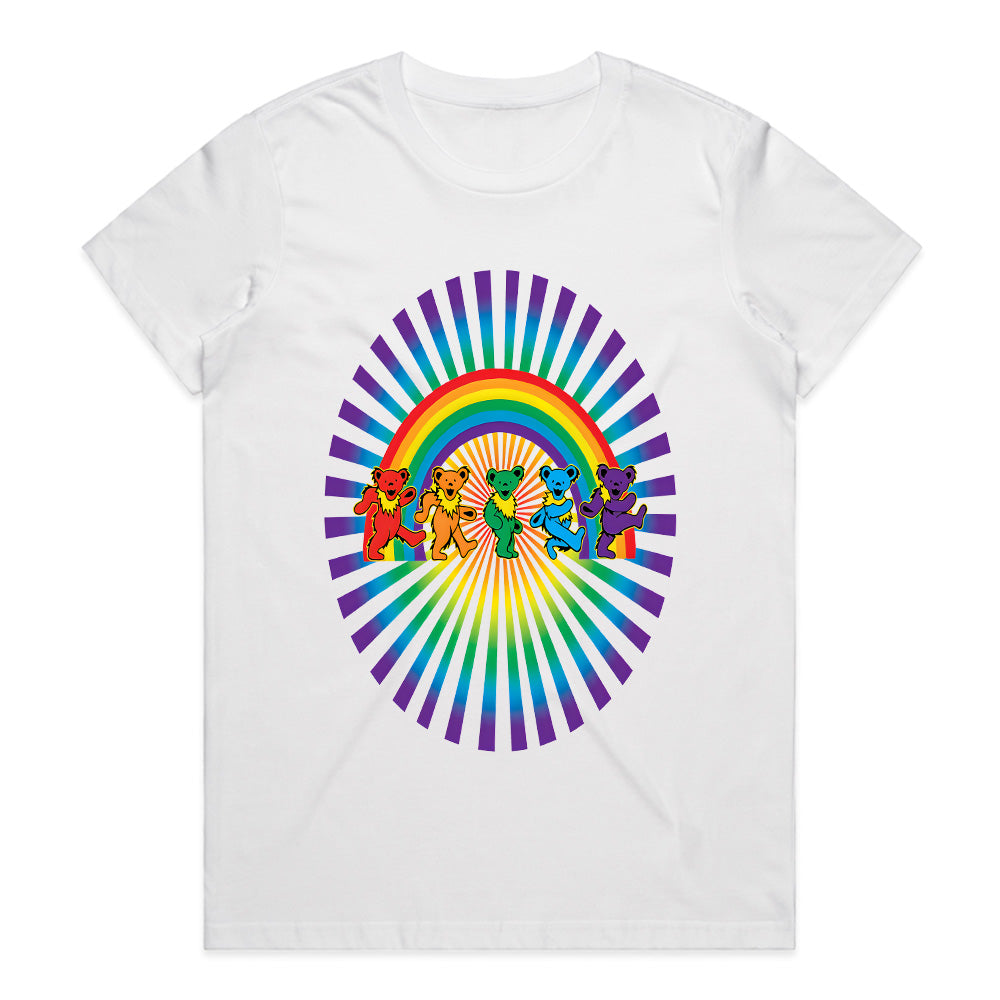 Grateful Dead Dancing Bears Rainbow Psychedelic T-Shirt
