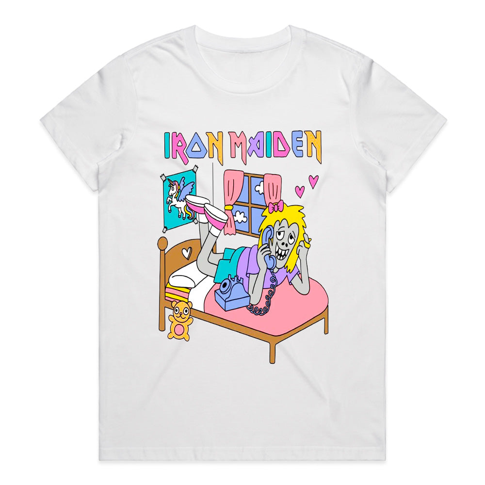 Iron Maiden Eddie Pastel Parody T-Shirt – Fun & Retro Cartoon Metal Tee
