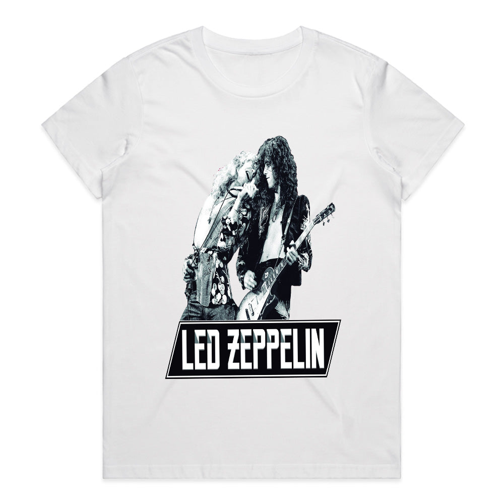 Led Zeppelin Classic Rock Duo T-Shirt – Iconic Live Performance Tribute