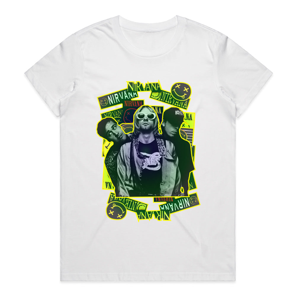 Nirvana Neon Grunge Band T-Shirt – Vintage 90s Rock Tribute