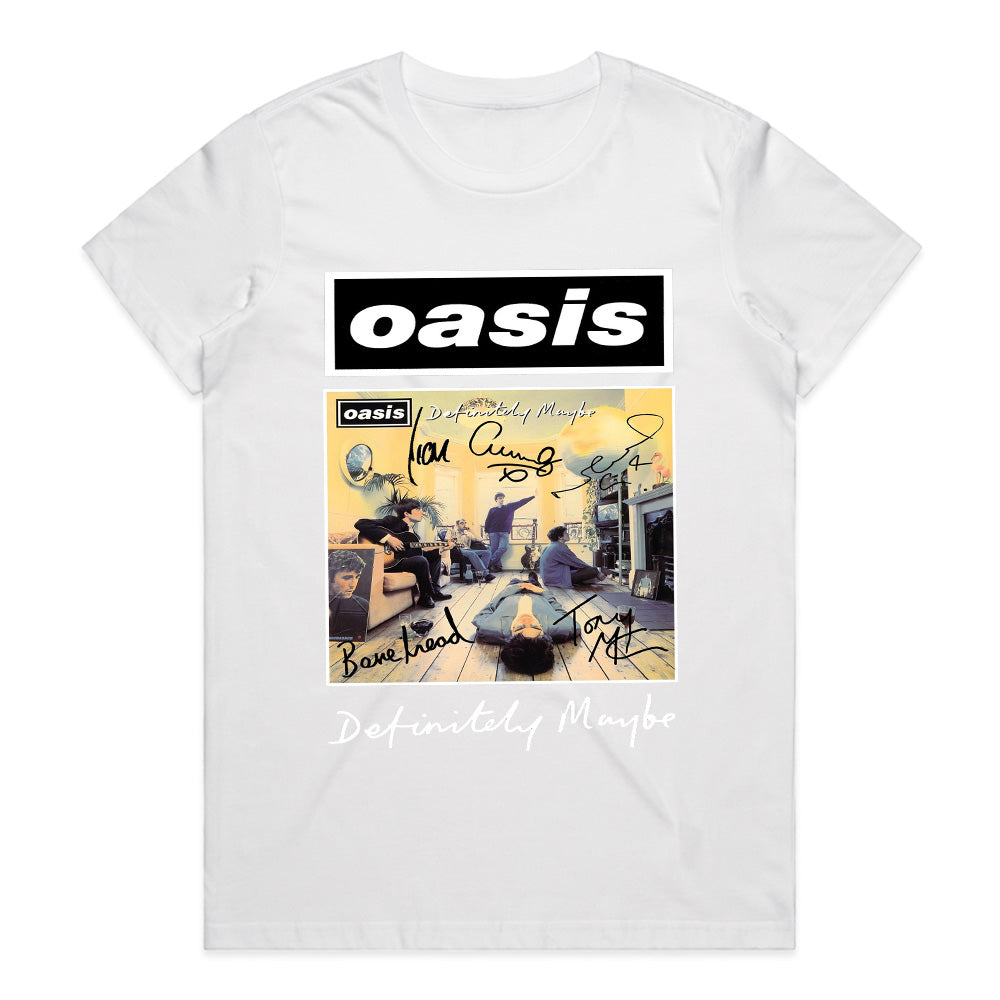 Oasis "Definitely Maybe" Album Cover T-Shirt – Signed Edition Tribute