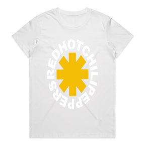 Red Hot Chili Peppers Yellow Asterisk Logo T-Shirt – Classic Rock Band Tee
