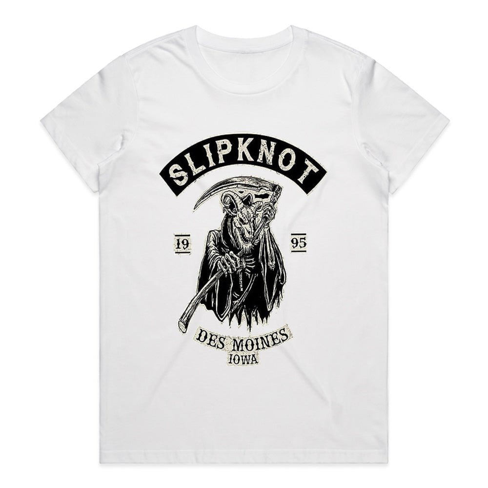 Slipknot “Des Moines Reaper” Vintage Biker-Style T-Shirt