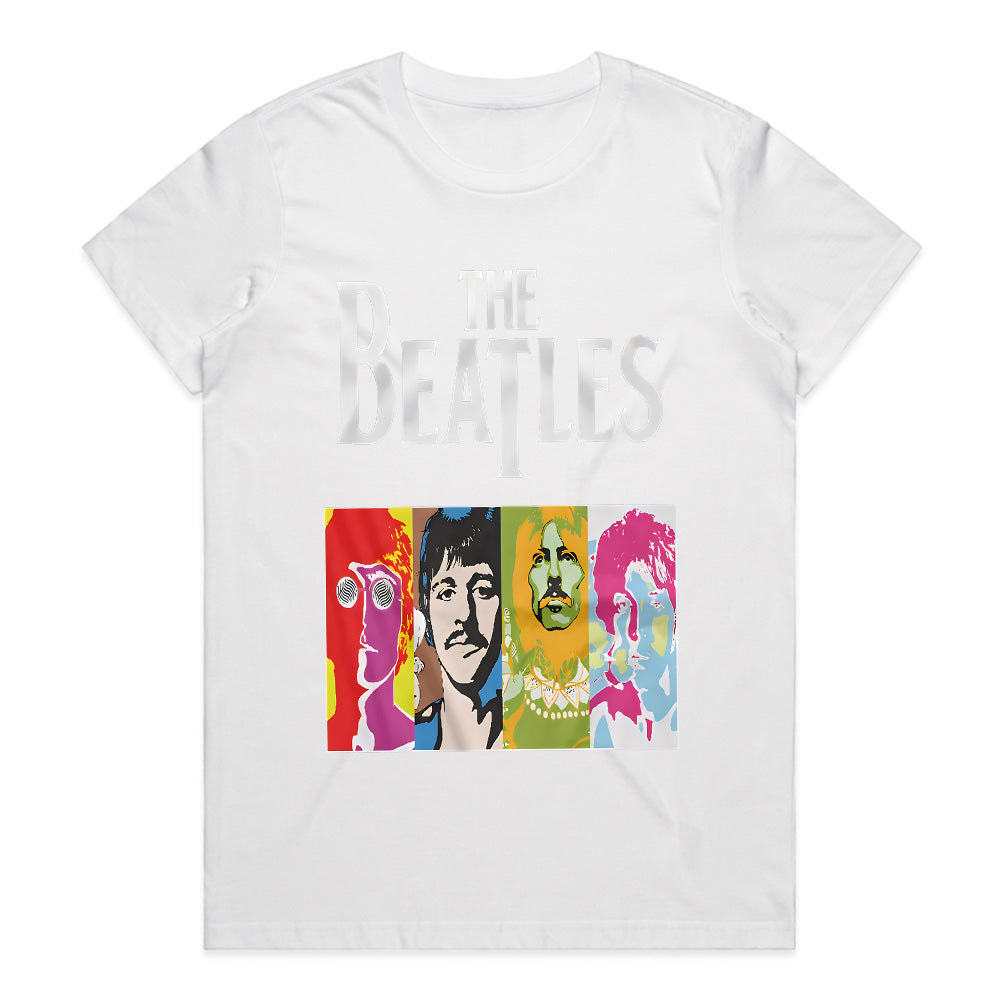 The Beatles "Psychedelic Pop Art" T-Shirt – Vibrant Retro Rock Tribute