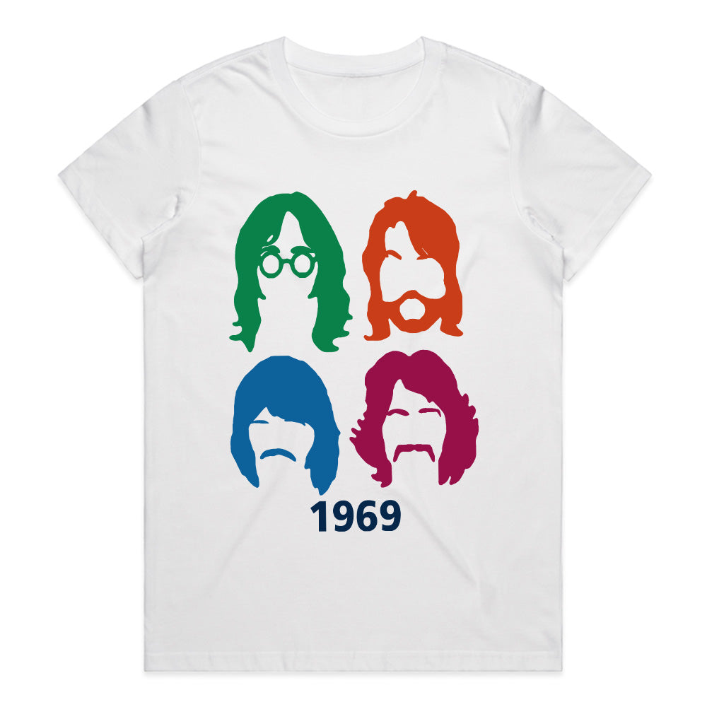 The Beatles "1969 Pop Art Silhouette" T-Shirt – Retro Rock Tribute Tee