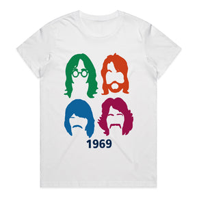 The Beatles "1969 Pop Art Silhouette" T-Shirt – Retro Rock Tribute Tee